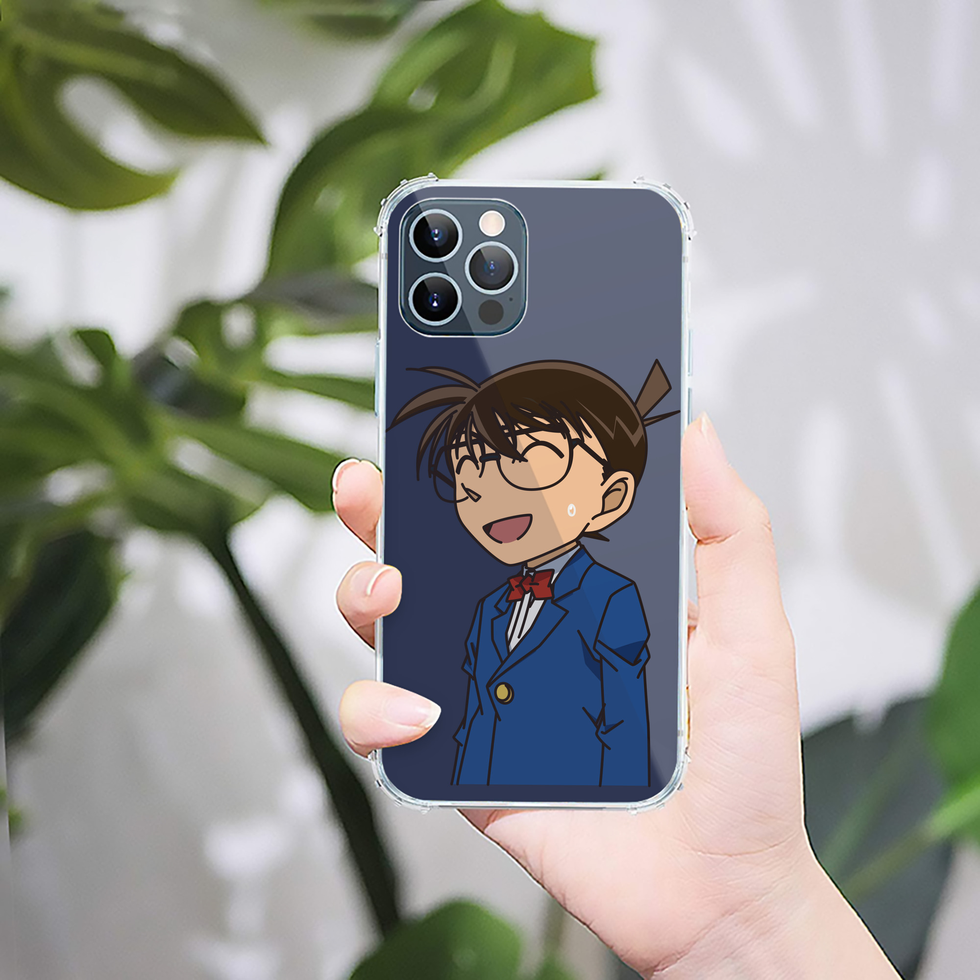 （画像用） 名探偵コナン 江戸川 コナン Detective Conan Conan Edogawa 【iPhone 12シリーズ対応】透明スマホケース（クリアソフトケース）